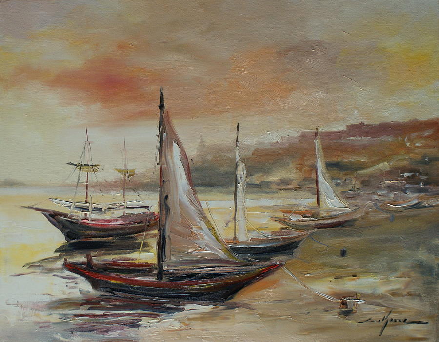 Old Harbor #1 Painting by Luke Karcz
