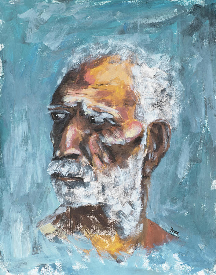 Old Man Painting by Mark Ross