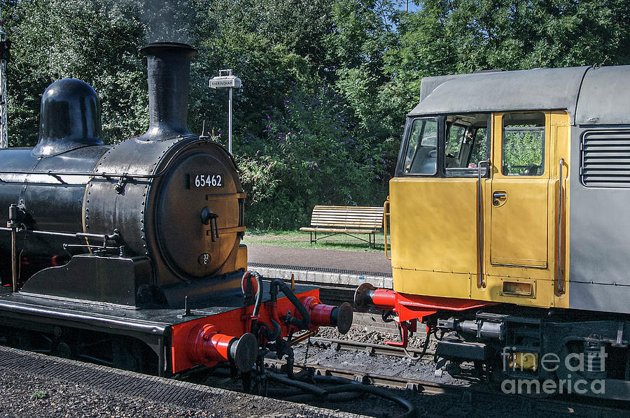 Old Meets New J15 Steam Loco and Class 31 Diesel #1 Photograph by Simon Pocklington