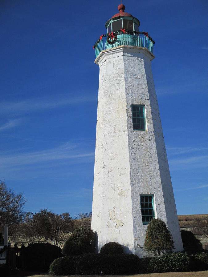 Old Point Comfort Light. Fort Monroe Virginia 4 Photograph by Kathy Horn