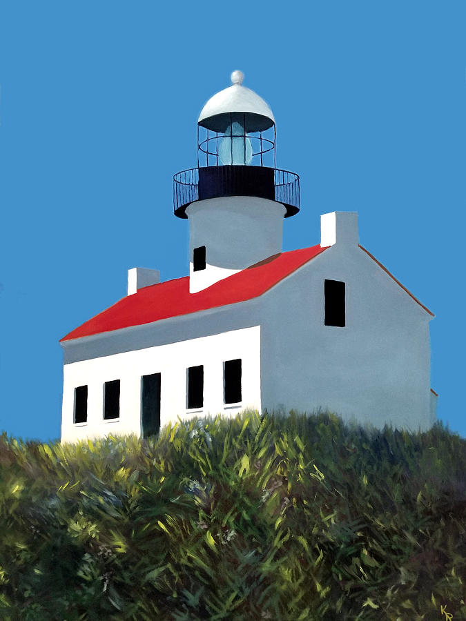 Old Point Loma Lighthouse #2 Painting by Karyn Robinson