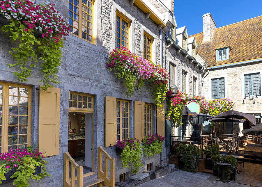 Old Quebec City tourist attractions of Quartier Petit Champlain lower ...