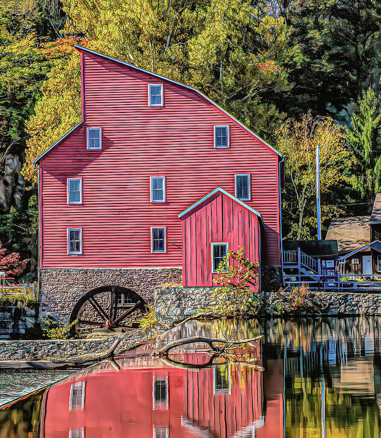 Old Red Mill And Reflections #1 Photograph by Gary Slawsky