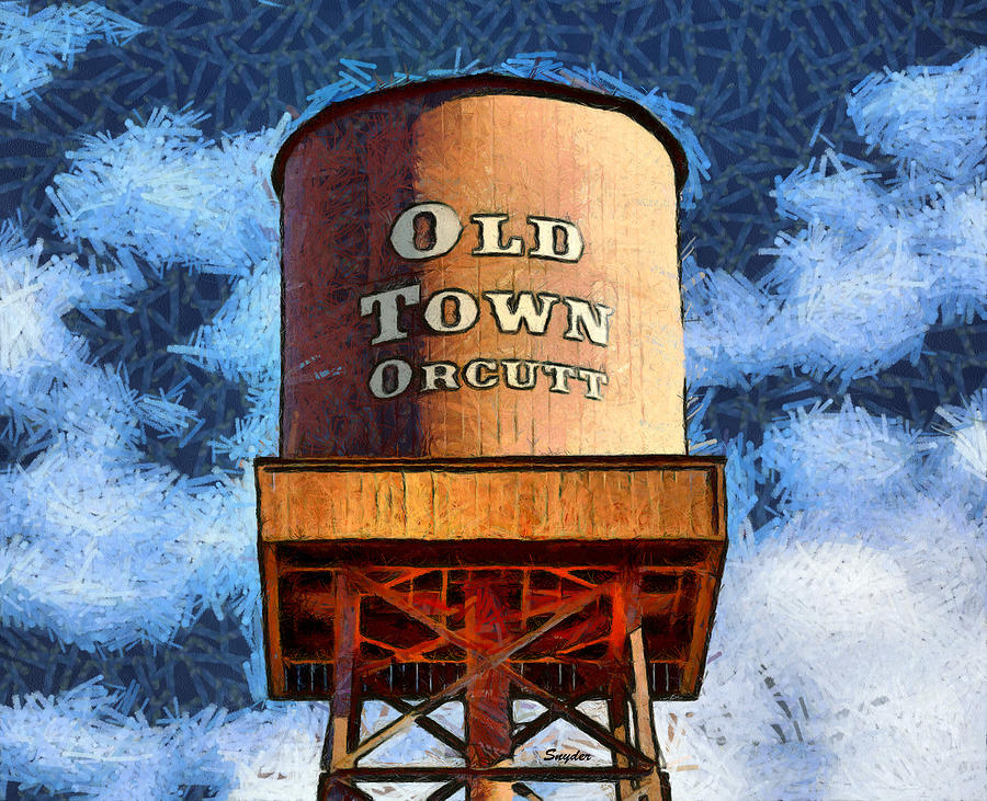Old Town Orcutt Water Tower Abstract #1 Photograph by Floyd Snyder