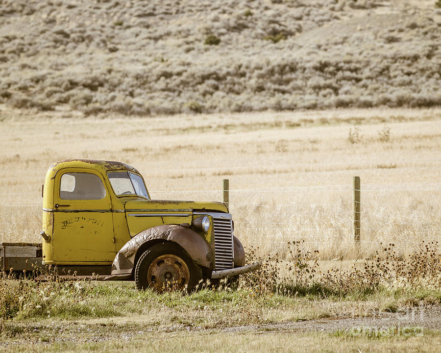 Old Vintage Ranch Truck Clyde Park Montana #1 Photograph by Edward Fielding