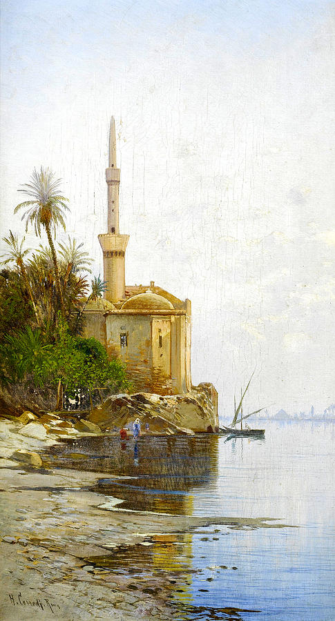 Hermann Corrodi Painting - On the Banks of the Nile #1 by Hermann Corrodi