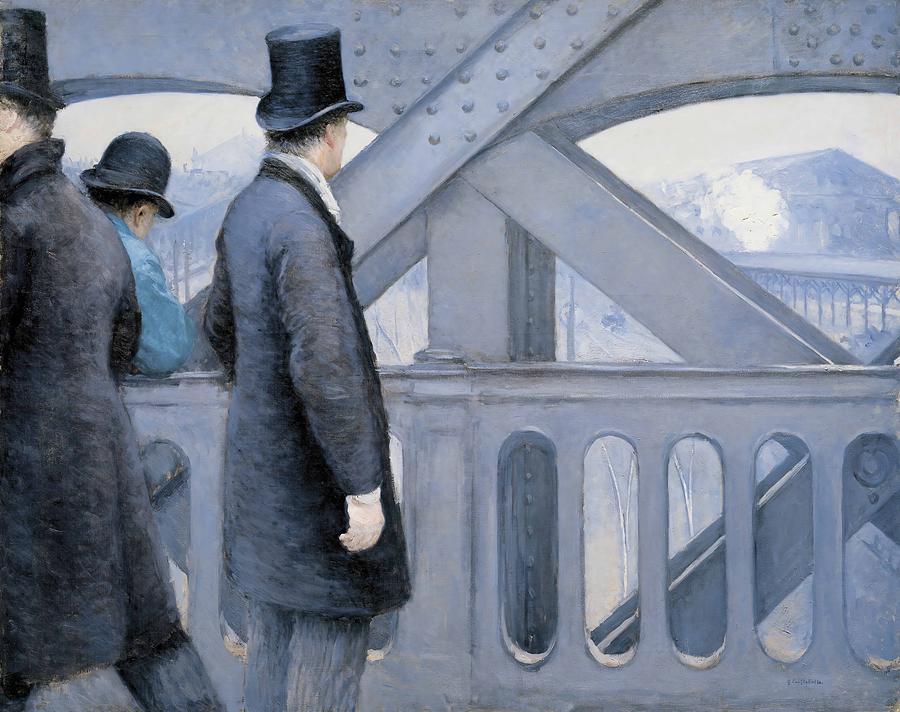 Gustave Caillebotte Painting - On the Pont de l Europe  #1 by Gustave Caillebotte