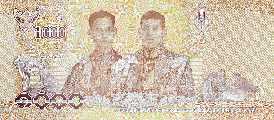 1000 Photograph - One thousand thai Baht note  #1 by Roberto Morgenthaler