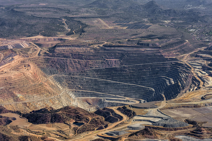 Open Pit Copper Mine at Bagdad Arizona #1 Photograph by Gene Lee
