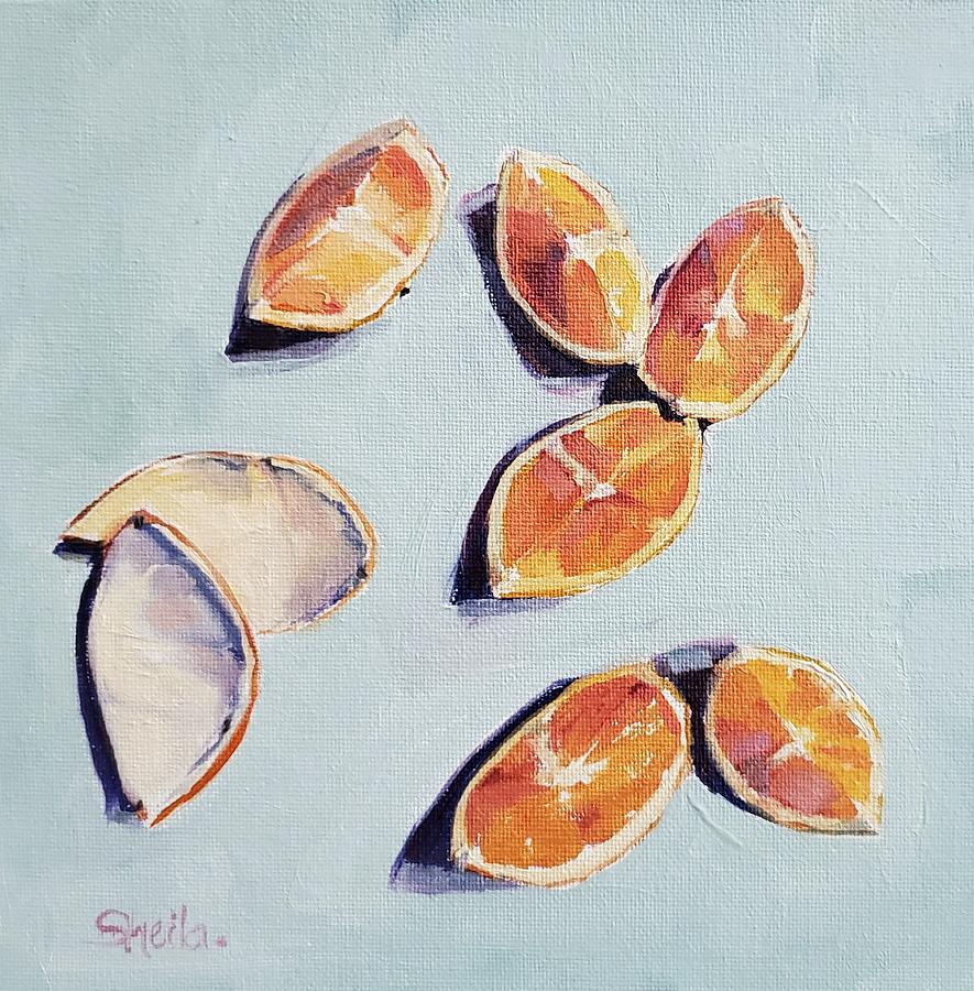 Orange Slices #2 Painting by Sheila Romard
