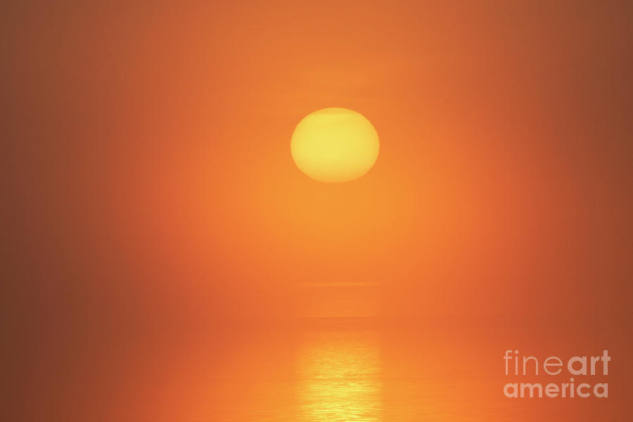 Orange Sun #1 Photograph by Timothy OLeary