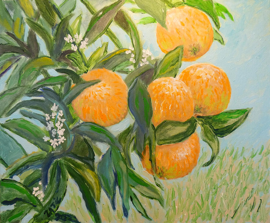 Orange Tree Painting by Michael Zajic - Fine Art America