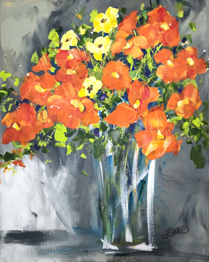 Orange You Lovely #1 Painting by Terri Einer