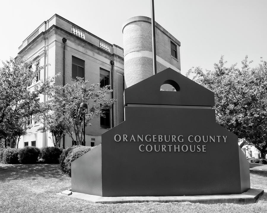 Orangeburg County Courthouse SC BW #2 Photograph by Bob Pardue