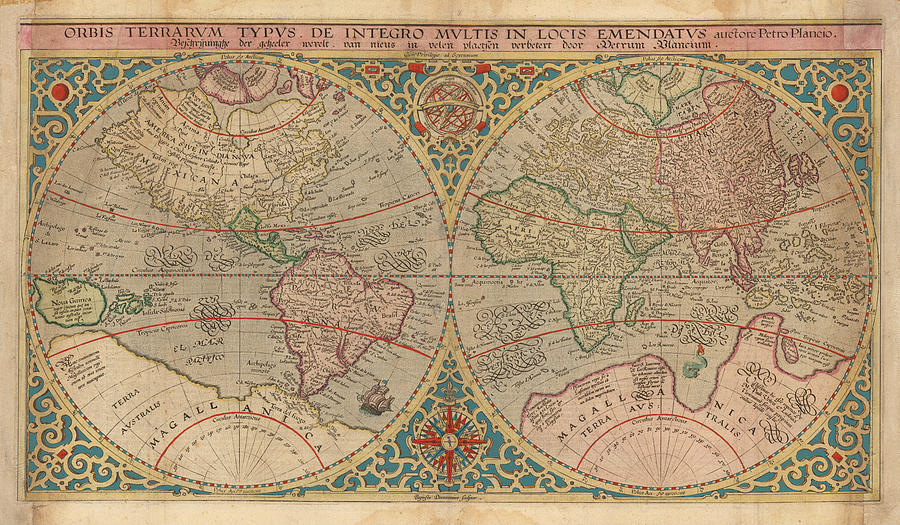 Orbis Terrarum Typus De Integro Multis In Locis Emendatus auctore Petro ...