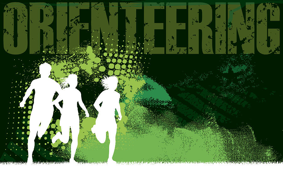 Orienteering Banner Background, Track Event #1 Drawing by KeithBishop