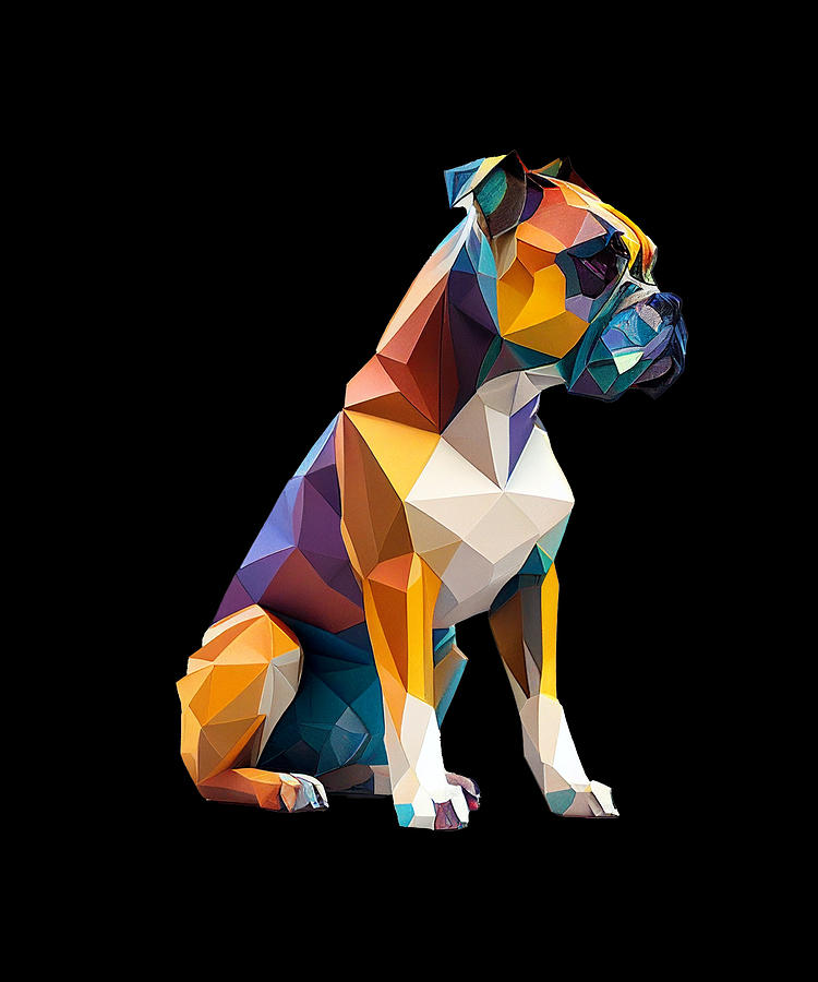 Origami Boxer Dog Digital Art by About Passion Art - Pixels