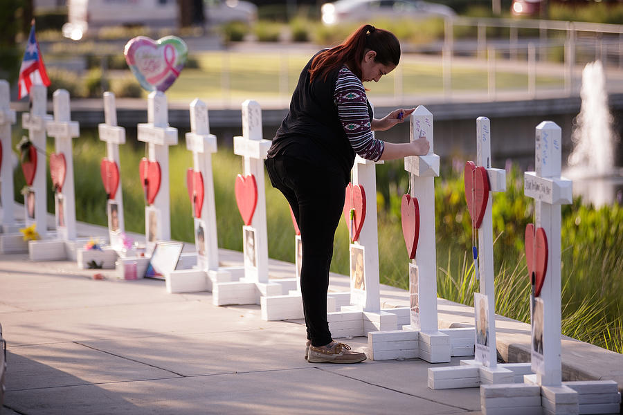 Orlando Continues To Mourn The Mass Shooting At Gay Club That Killed 49 Photograph by Drew Angerer Orlando Continues To Mourn The Mass Shooting At Gay Club That Killed 49 Photograph by Drew Angerer