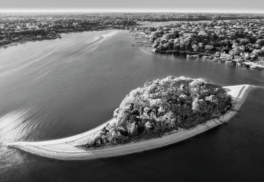Osborn Island In The Fall BW #1 Photograph by Susan Candelario