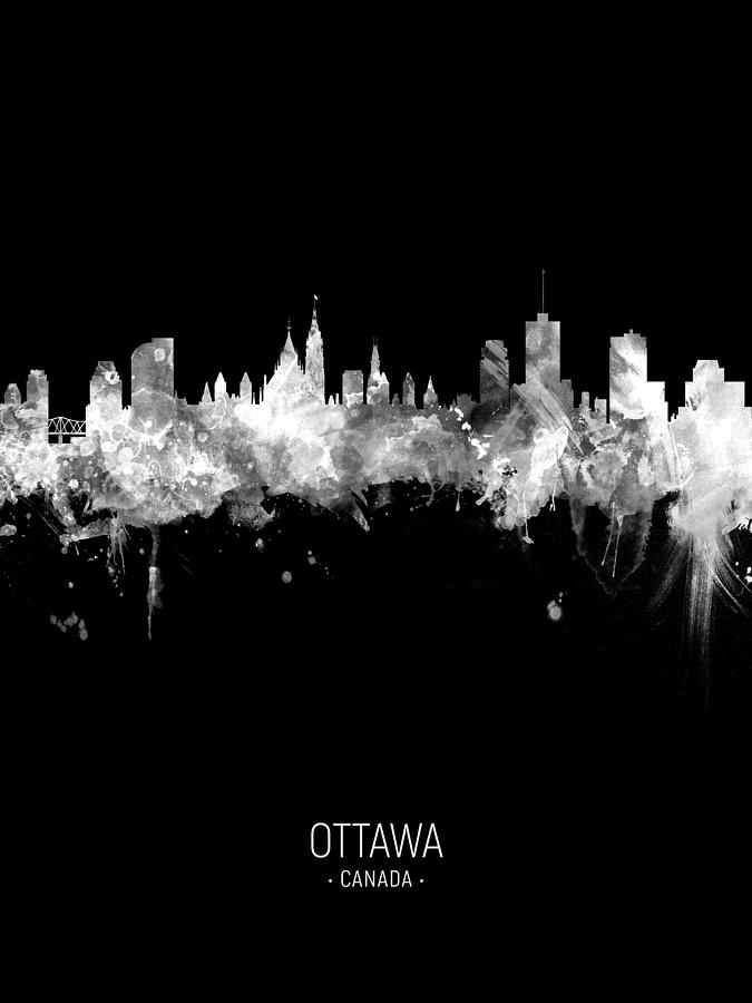 Ottawa Canada Skyline #66 #1 Digital Art by Michael Tompsett