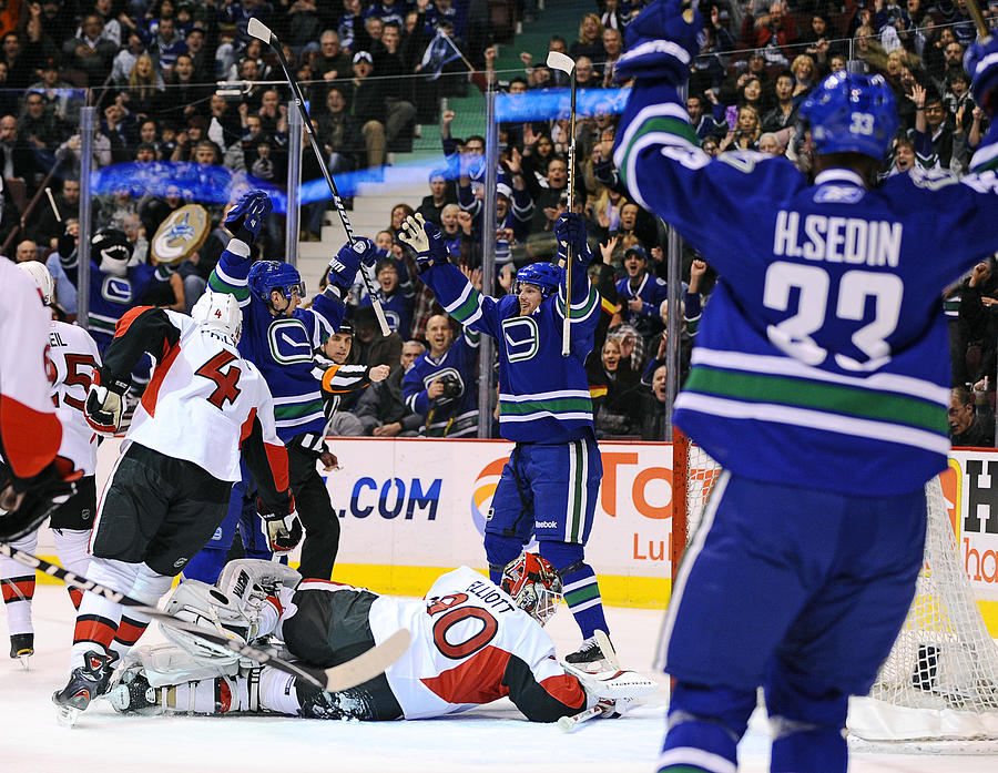 Ottawa Senators v Vancouver Canucks #1 Photograph by Jessica Haydahl