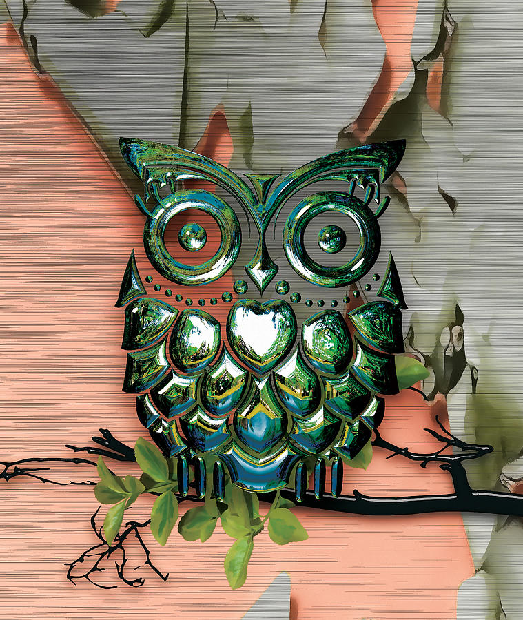 Owl Time #1 Mixed Media by Marvin Blaine