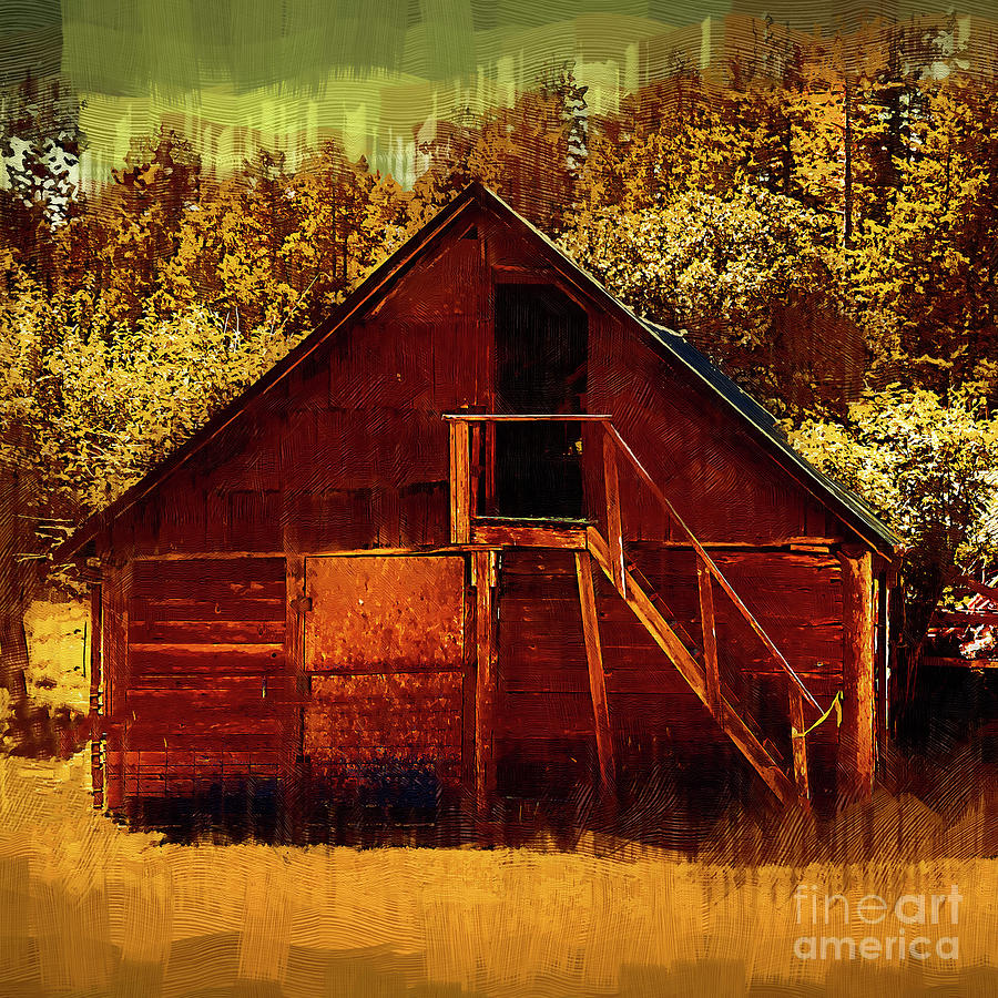 Oyster Farm Storage Shed Digital Art by Kirt Tisdale