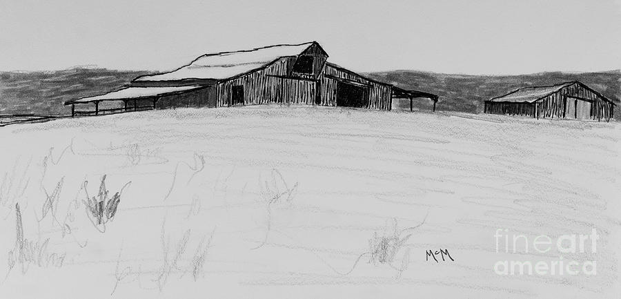 Ozark Barn #1 Drawing by Garry McMichael