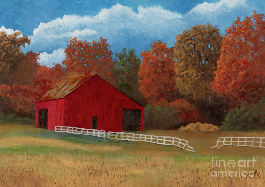 Ozark Red Barn #1 Painting by Garry McMichael