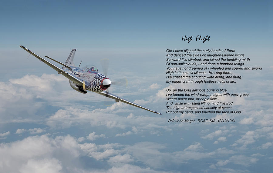 P51 - High flight #1 Digital Art by Pat Speirs
