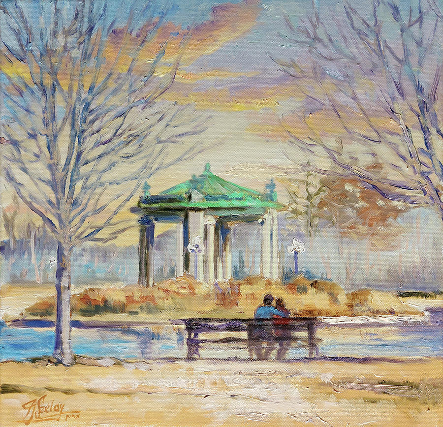 Pagoda circle stl forest park painting by irek szelag fine art america