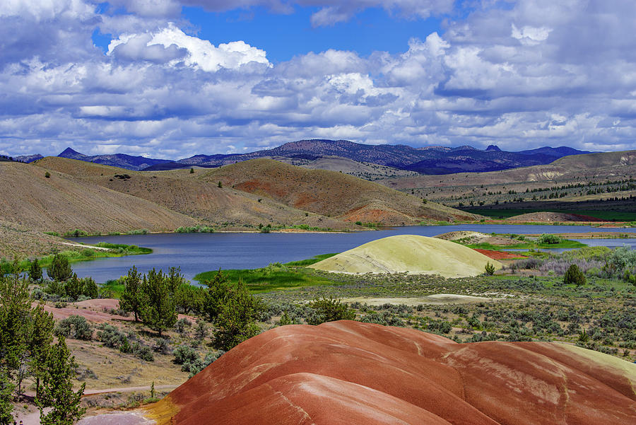 Painted Hills Reservoir in the Oregon Painted Hills #1 Photograph by John Trax