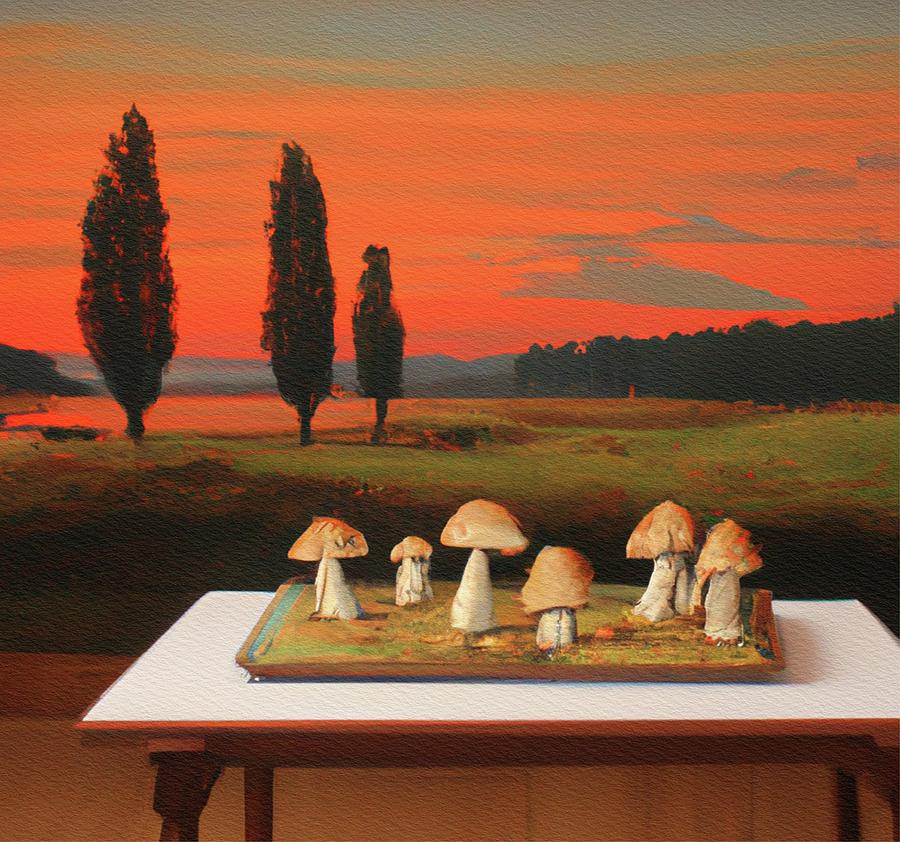 Mushroom Painting - Painting Mushrooms #1 by Esoterica Art Agency
