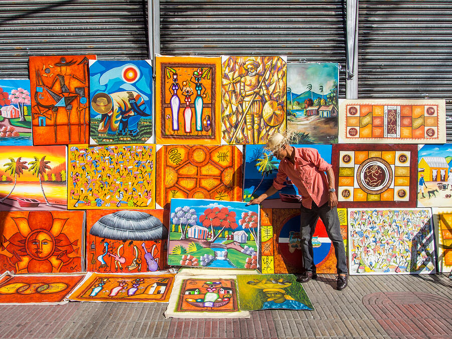 Paintings in Santo Domingo #1 Photograph by Holgs