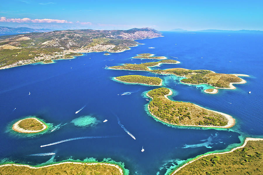 Pakleni Otoci Yachting Destination Arcipelago Aerial View Photograph