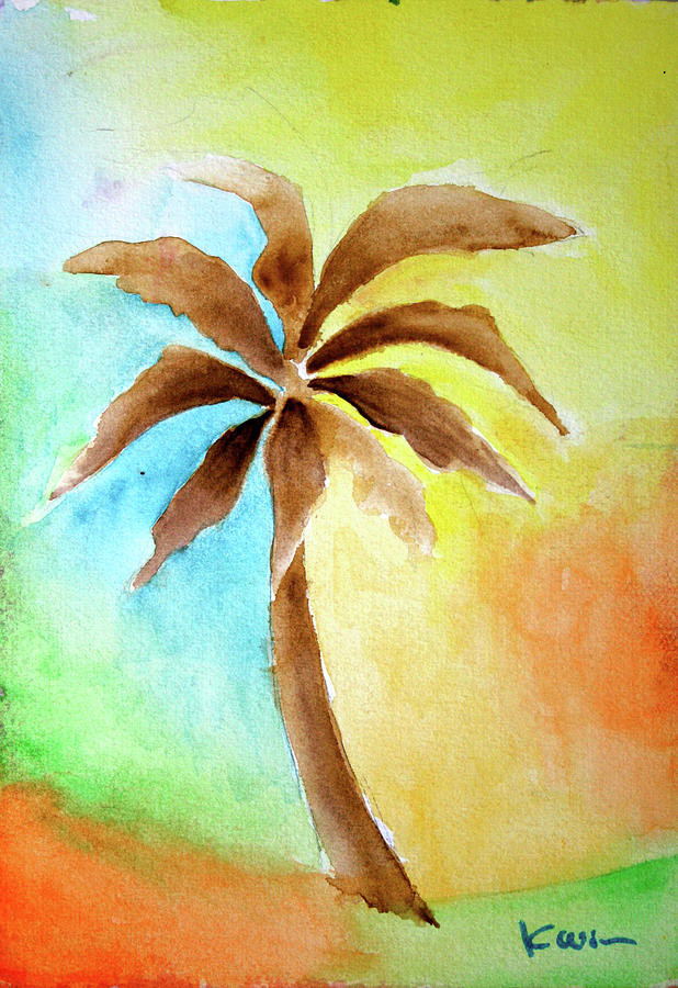 Palm Tree Series  Painting by Karin Eisermann