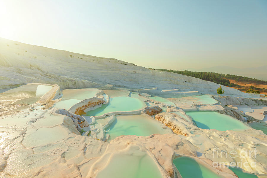 Pamukkale thermal pools in Turkey #1 Digital Art by Benny Marty