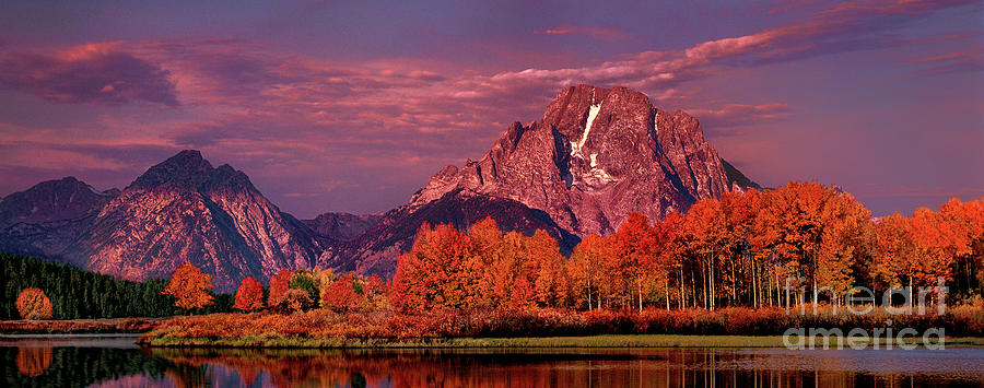 Panorama Fall Morning Oxbow Bend Grand Tetons Photograph by Dave Welling Panorama Fall Morning Oxbow Bend Grand Tetons Photograph by Dave Welling