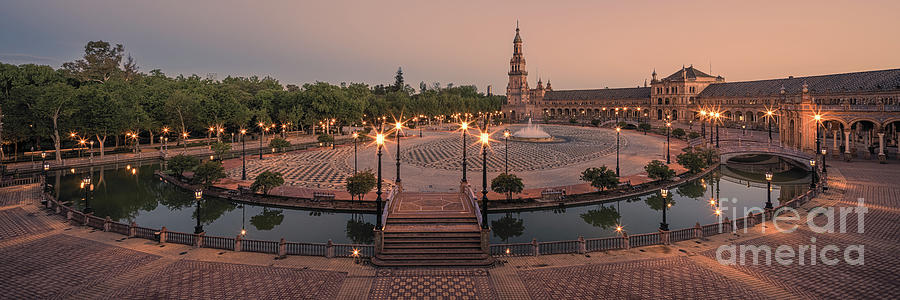 Panorama from Plaza de Espana, Sevilla #1 Photograph by Henk Meijer Photography