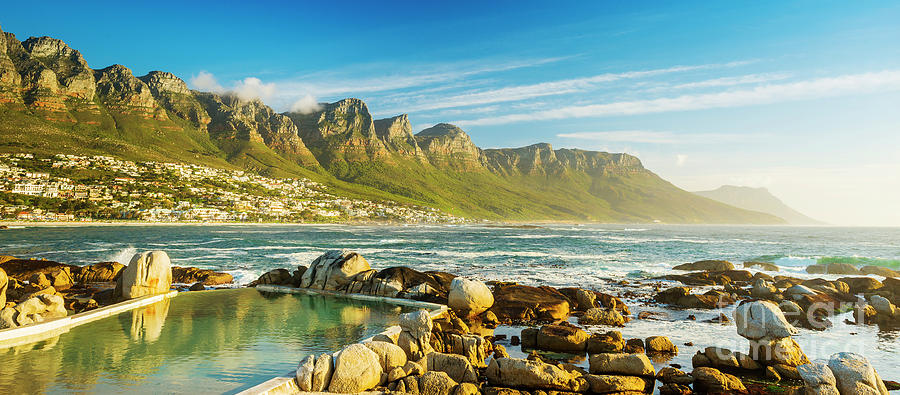 Panorama Of Camps Bay In Cape Town, South Africa Photograph