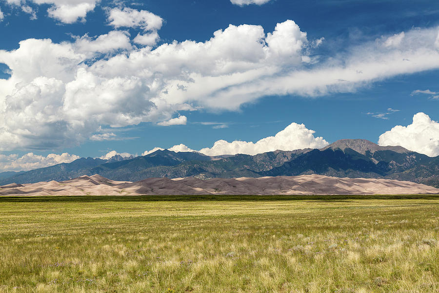 Panorama of Great Sand Dunes NP  #1 Photograph by Steven Heap
