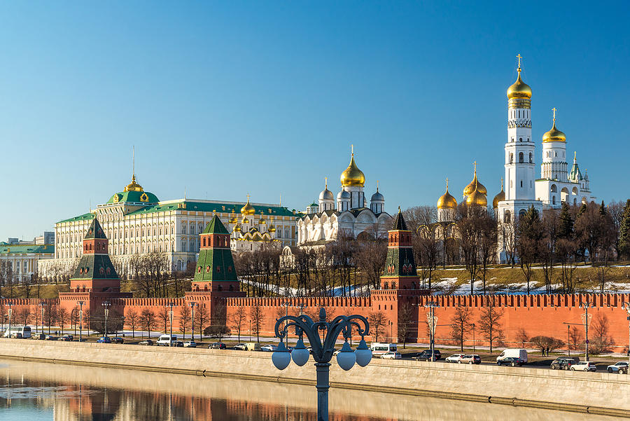 Panorama of  Moscow Kremlin on  sunny day, Russia #1 Photograph by OlgaVolodina
