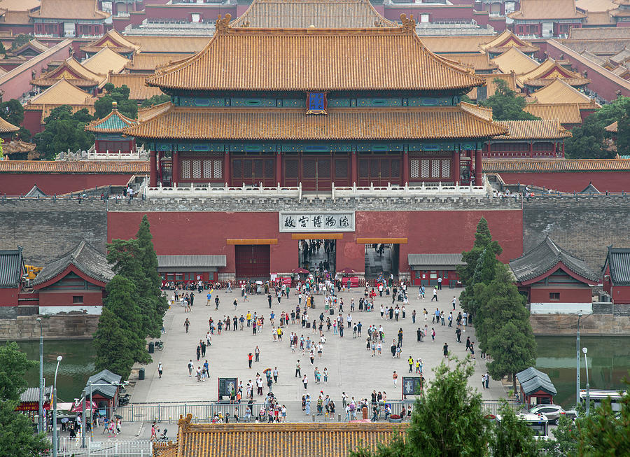 Architecture Photograph - Panoramic view of  of the famous Forbidden city in Beijing, Chin #1 by Michalakis Ppalis