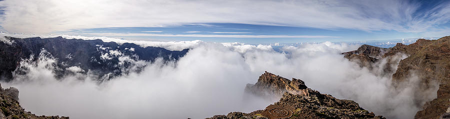 Panoramic view Roque de los Muchacos, La Palma, Spain #1 Photograph by Vfka