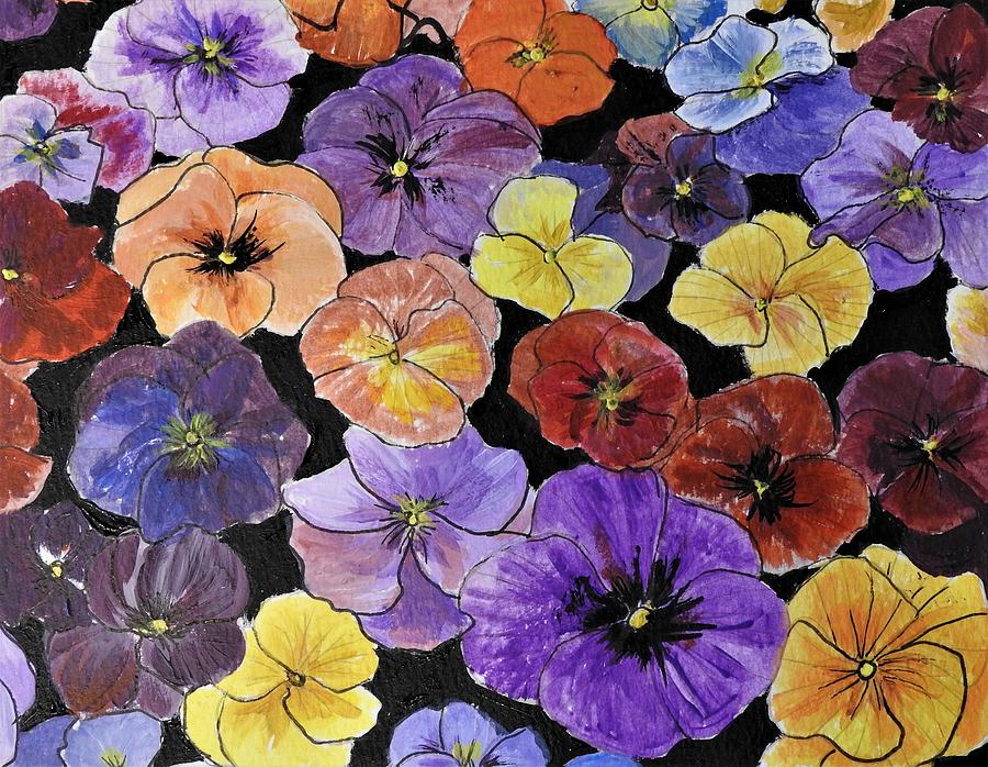 Pansies #1 Painting by Betty-Anne McDonald