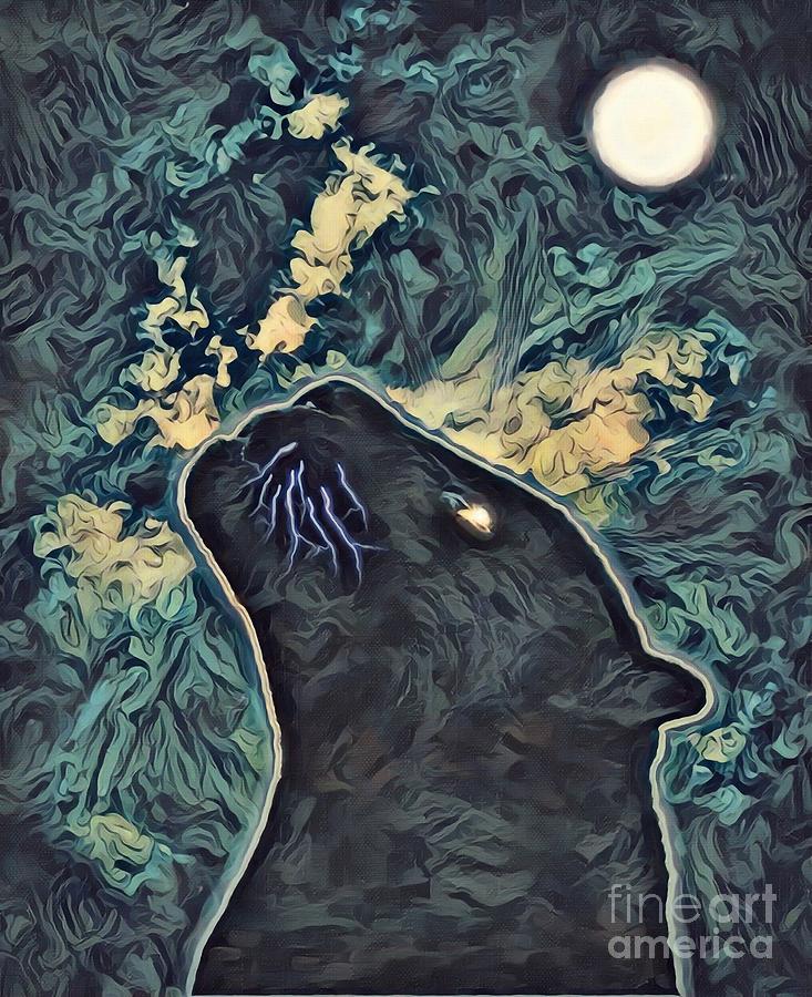 Panther Moon Digital Art