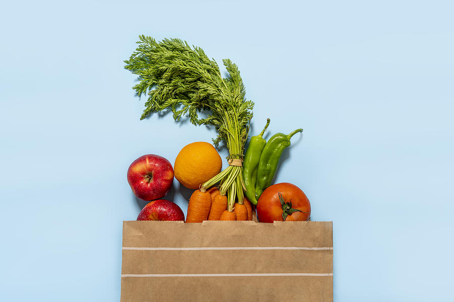 Paper Bag Full Of Fruits And Vegetables Photograph by Javier Zayas Photography