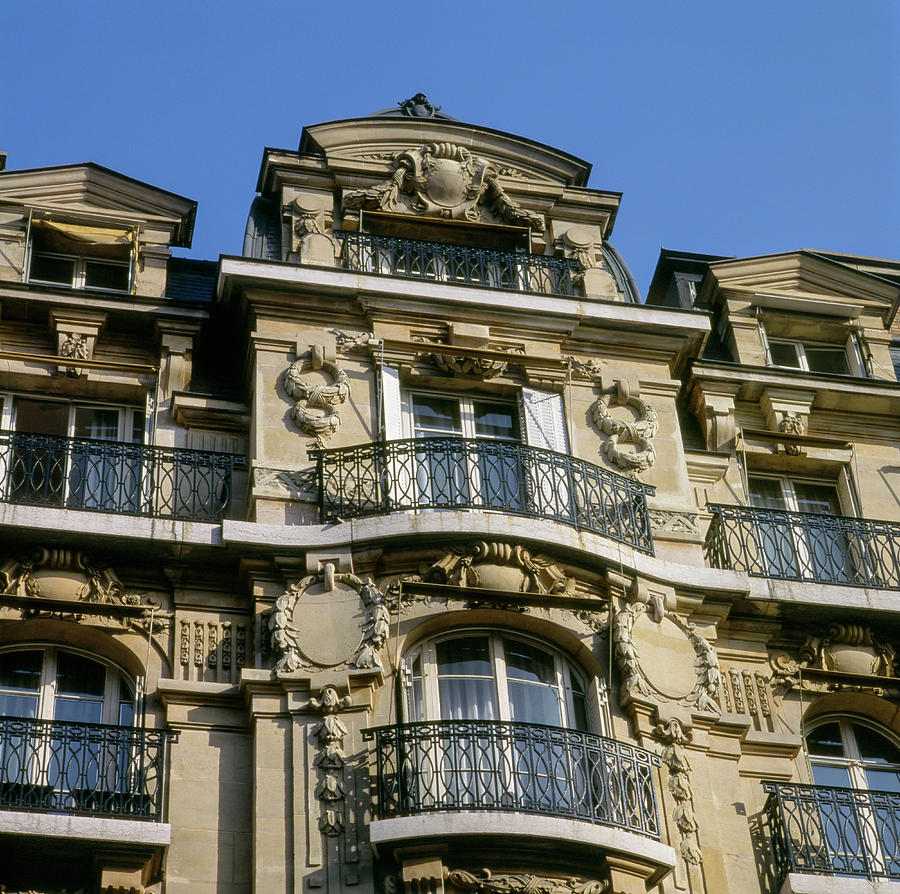 Paris apartments with balconies Photograph by David L Moore Fine Art