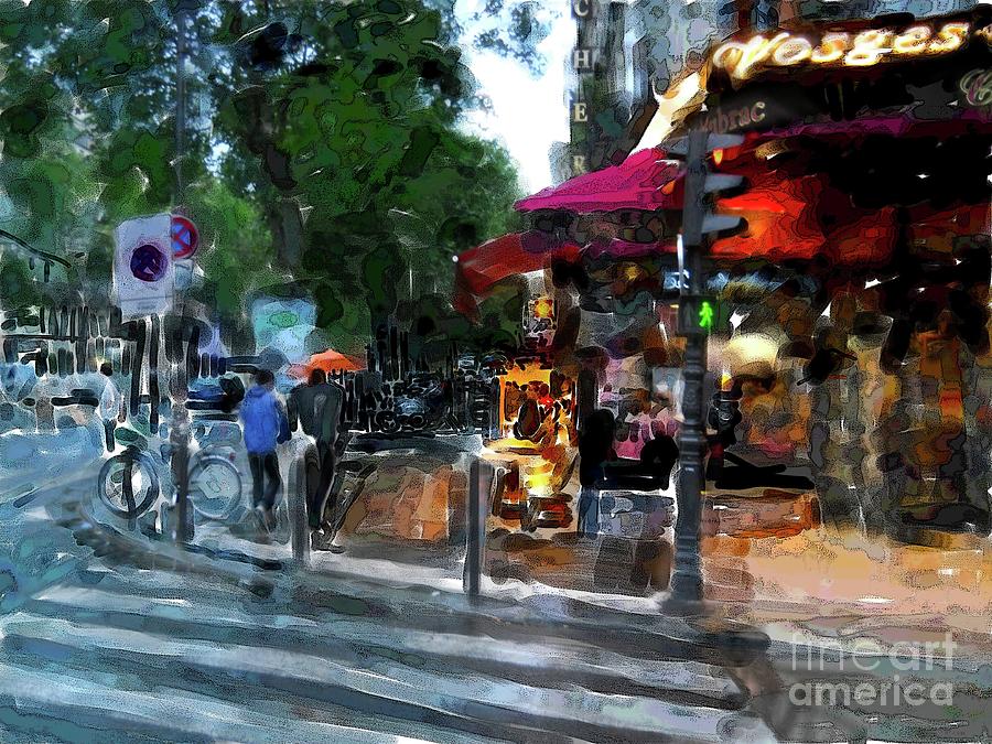 Paris Corner  Digital Art by Joe Roache
