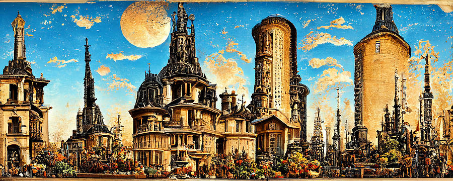 Paris  Skyline  In  The  Style  Of  Charles  Wysocki  Q  E6a2efaf  0bf9  64566455633  Ba5645563  F55 Painting